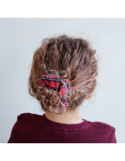 Giant Tartan Scrunchies Red 2