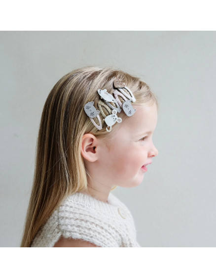 5 x Заколки Cat & Mouse Pink 3