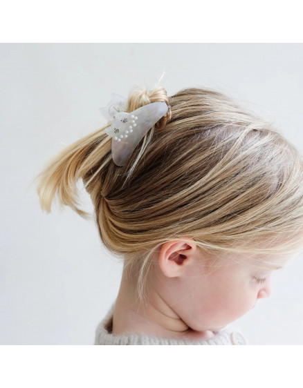 Pearly Kitty Claw Clip Ivory 4