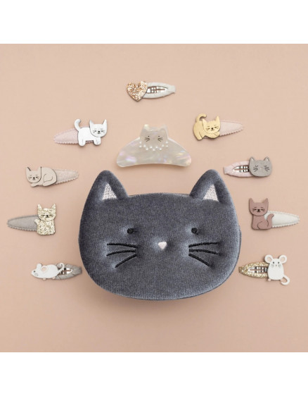 Pearly Kitty Claw Clip Ivory 2