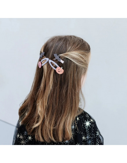 Pumpkin & Bat Clip Set Multi 4