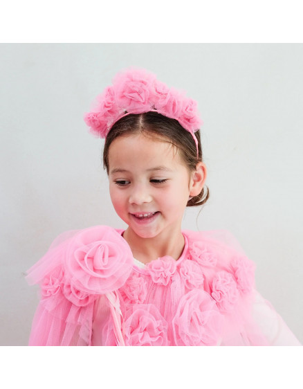 Обруч Pink Ruffle Flower 4