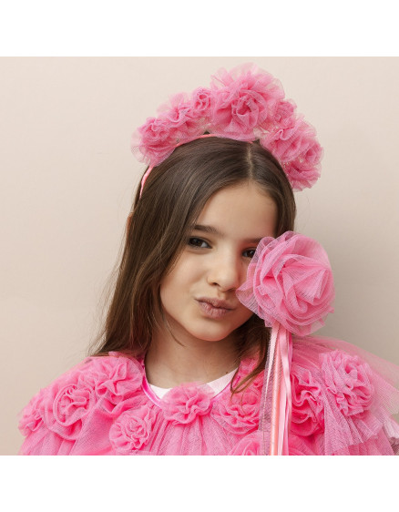 Обруч Pink Ruffle Flower 2