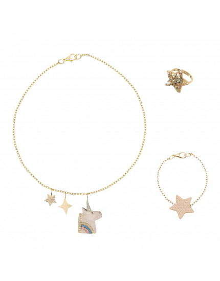 Unicorn Jewellery Set Gold