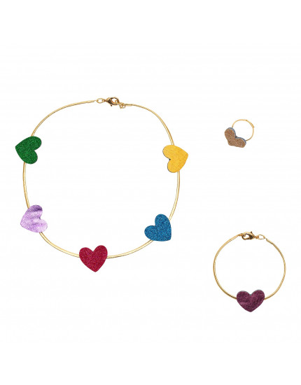 Heart Jewellery Set Multi