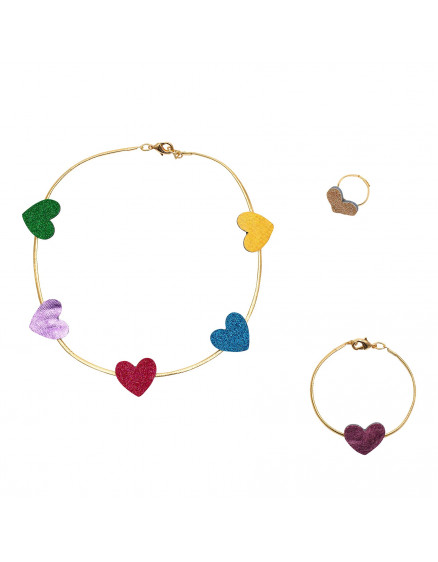 Heart Jewellery Set Multi
