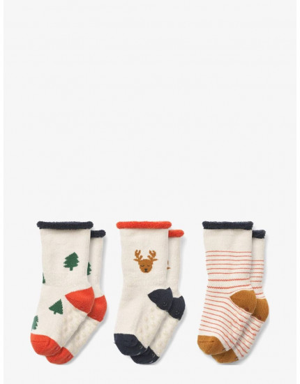 Eloy Baby Socks 3-Pack Holiday Sandy