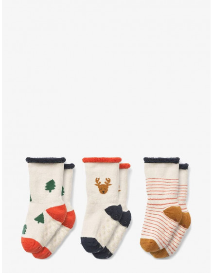 Eloy Baby Socks 3-Pack Holiday Sandy