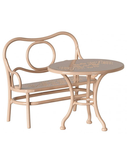 Café set, Mouse, Big -Pale pink