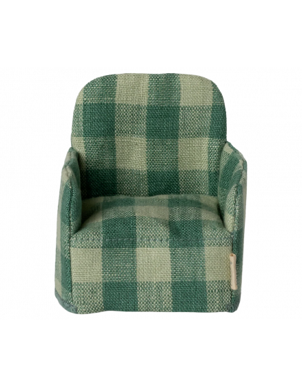 Folding Chair Mouse Green Check 2