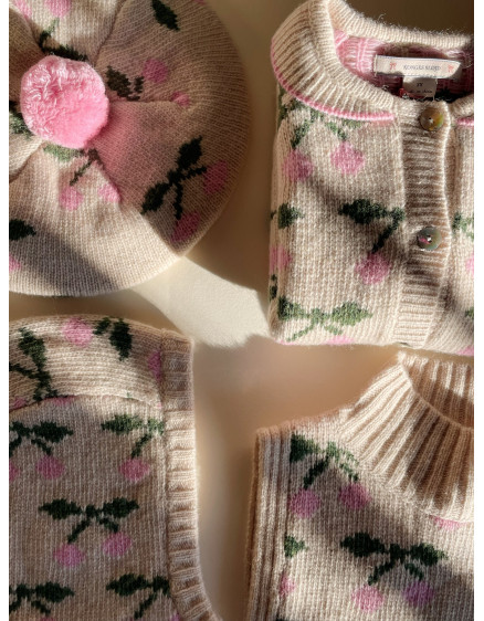 Belou Knit Balaclava Cherry 2