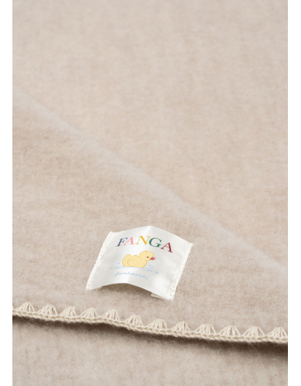 Erba Wool Fleece Baby Blan Oatmeal 2