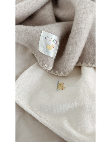 Erba Wool Fleece Baby Blan Oatmeal 8