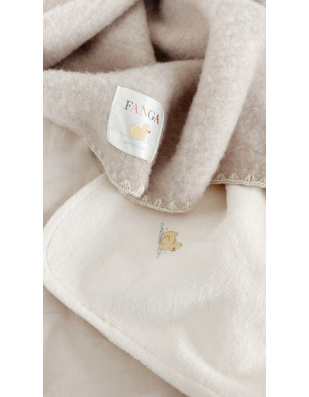 Erba Wool Fleece Baby Blan Oatmeal 6