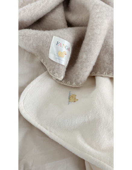 Erba Wool Fleece Baby Blan Oatmeal 5