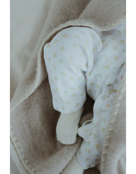 Erba Wool Fleece Baby Blan Oatmeal 4