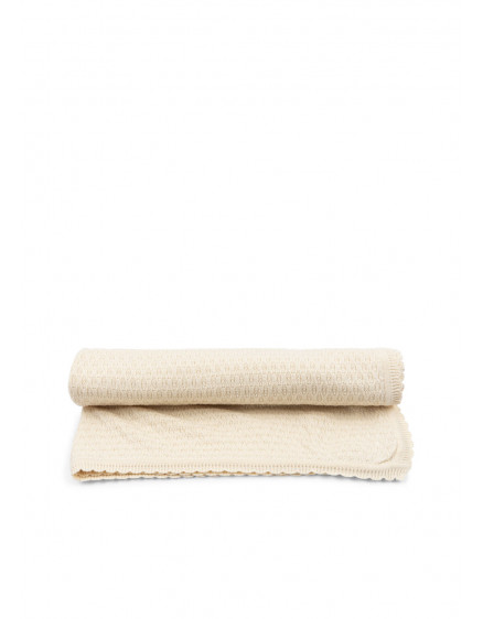 Venti Pointelle Blanket Antique White