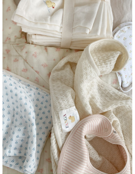 Venti Pointelle Blanket Antique White 5