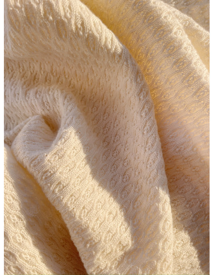 Venti Pointelle Blanket Antique White 7