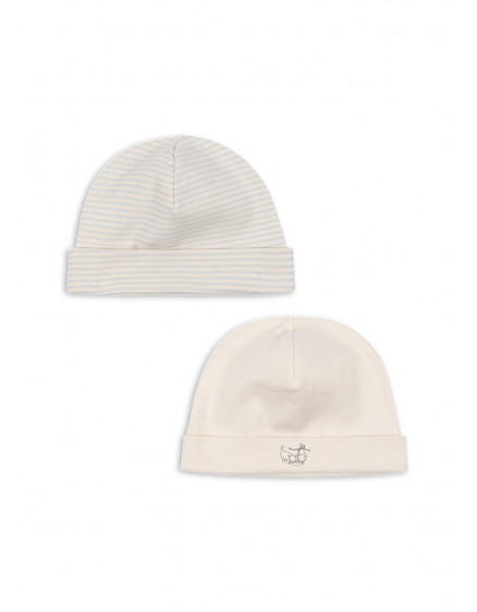 Fio Stripe 2 Pack Beanie Blue Mix