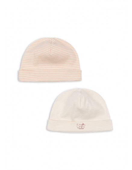 Fio Stripe 2 Pack Beanie Blush Mix