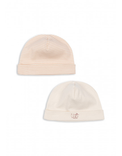 Fio Stripe 2 Pack Beanie Blush Mix