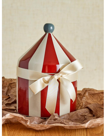 Cimmi Jar w/Lid Red 8