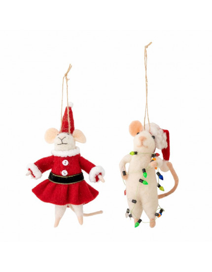 Peo Ornament White Red Set