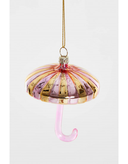 Gold-Pink Umbrella Ornament