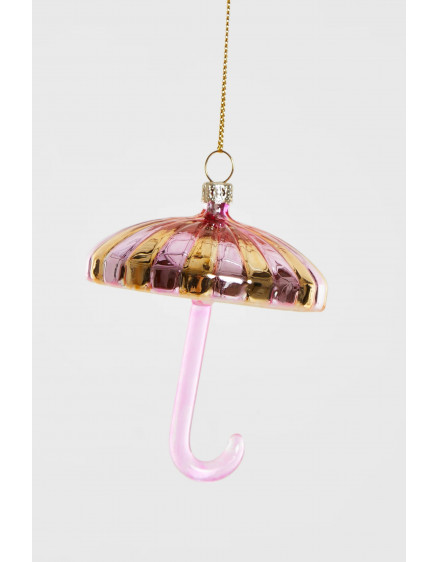 Gold-Pink Umbrella Ornament 2