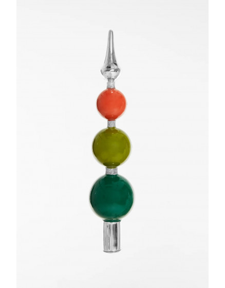 Верхівка на ялинку Smiley Silver 2