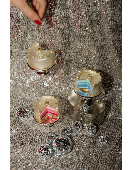 Gender Reveal Cake Blue Ornament 5