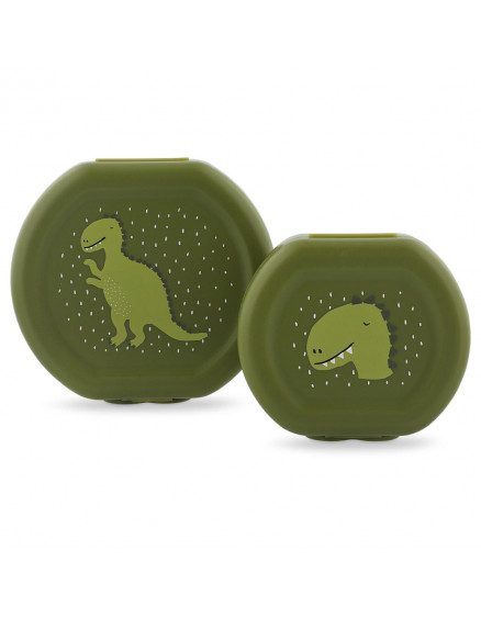 Snack box with clip 2pcs Mr. Dino