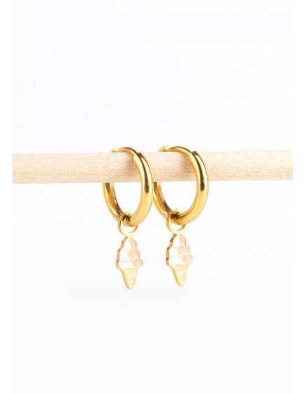 Сережки Hoops Gold 14 мм 4