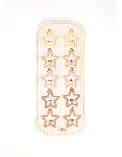 Glitter Starlight Hair Clips Multicolor