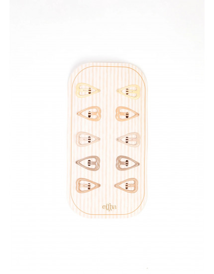 Glitter Sweetheart Hair Clips Multicolor