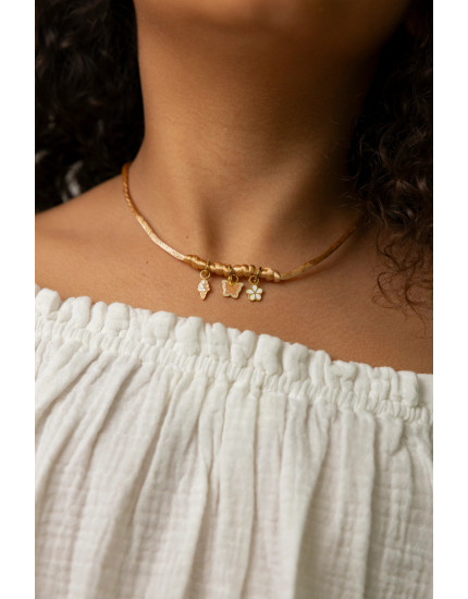 Make Your Necklace Soft Peach 3 Charm