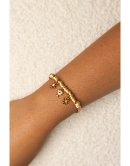 Make Your Bracelet Soft Peach 3 Charm