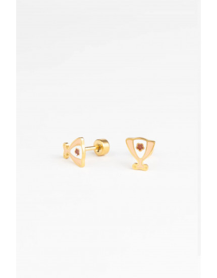 Studs Earrings Cup of Love