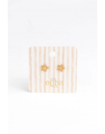 Studs Earrings Golden Flora