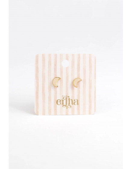 Studs Earrings Shiny Moon