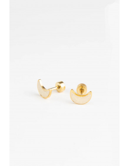 Studs Earrings Shiny Moon 3