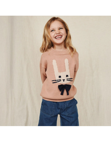 Orlane Embroidery Knit Jumper Pale Rabbit 3