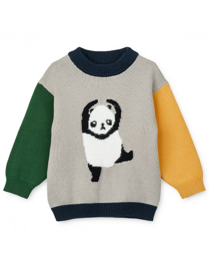 Orlane Embroidery Knit Jumper Panda Navy 110-116