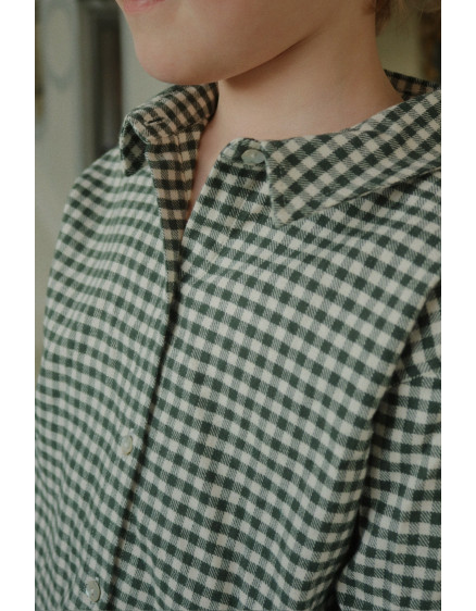 Foret LS Shirt Green Check 5