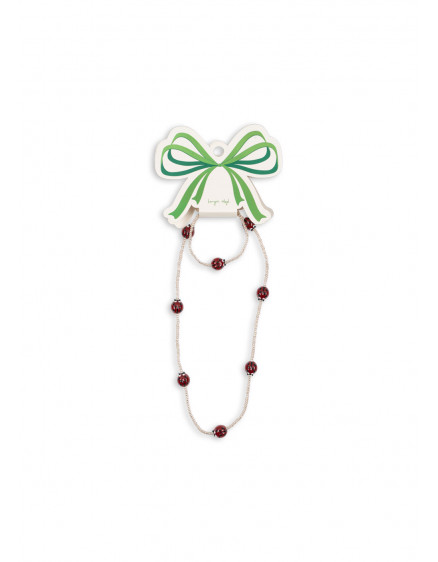 Ladybug Necklace & Bracelet Set
