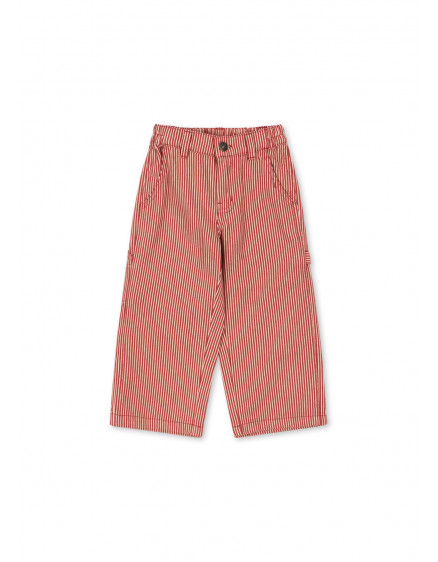 Luc Pants Milk Rouge Stripe