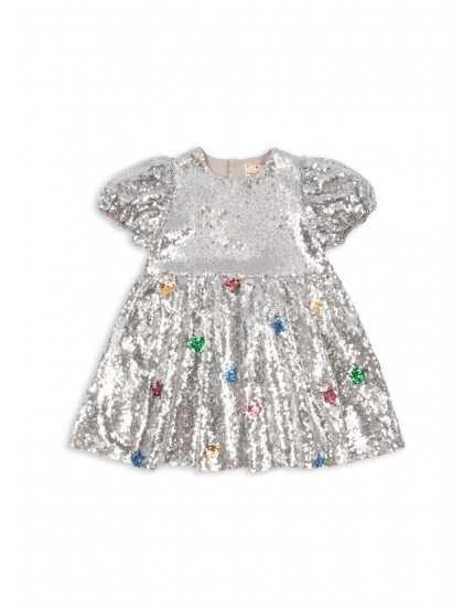 Starla Star Dust Dress Star Sequin Silver