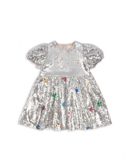 Starla Star Dust Dress Star Sequin Silver