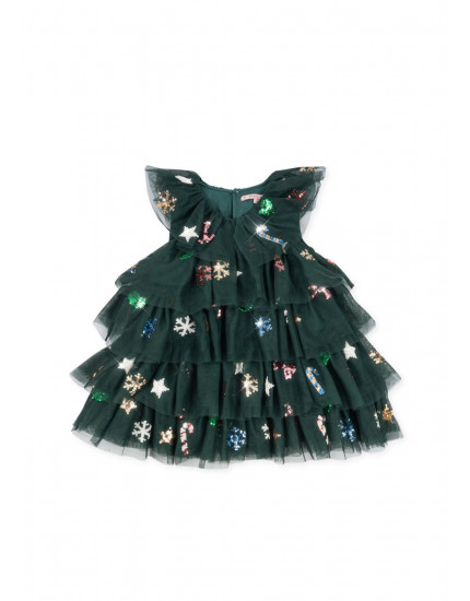 Yvonne Christmas Dress Hunter Green